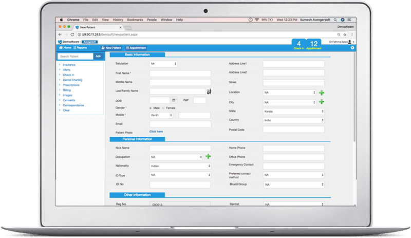 dental reception software