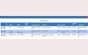 check with waiting time : dental software feature